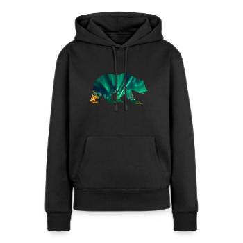 Polar Bear Northern Lights - Women’s Premium Organic Hoodie - black - Front - Julia (174cm)
