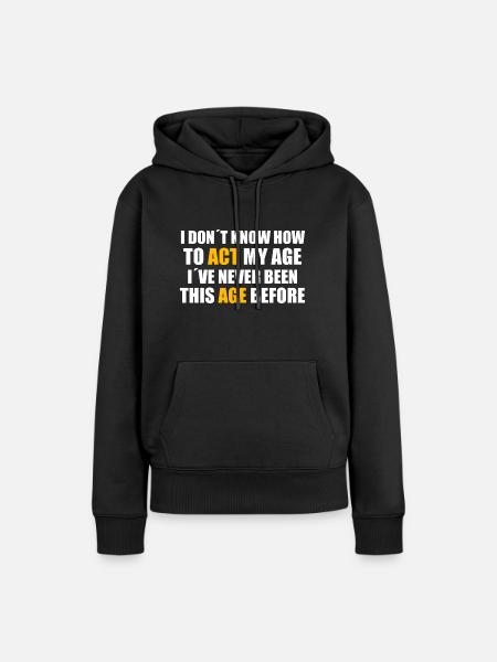 kindisch - Frauen Premium Bio Hoodie - Schwarz