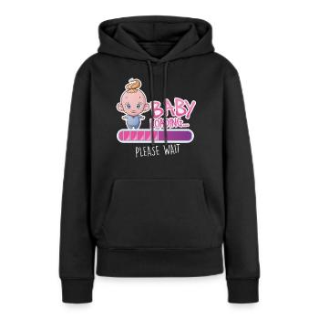 Baby loading Geschenk Schwangerschaft Schwanger - Frauen Premium Bio Hoodie - Schwarz - Vorne - Julia (174cm)