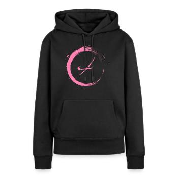 Segelflugzeug - Frauen Premium Bio Hoodie - Schwarz - Vorne - Julia (174cm)