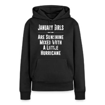 filles soleil Janvier sont - Sweat à capuche Premium bio Femme - noir - Devant - Julia (174cm)