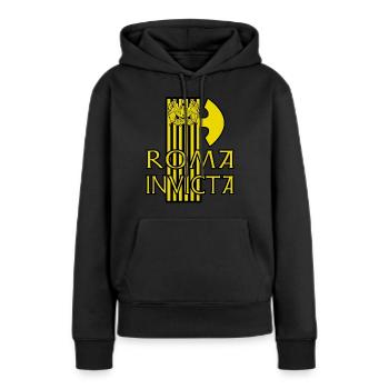 ROMA INVICTA Römer Rom SPQR Roma - Frauen Premium Bio Hoodie - Schwarz - Vorne - Julia (174cm)