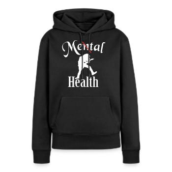 Santé des métaux - Sweat à capuche Premium bio Femme - noir - Devant - Julia (174cm)