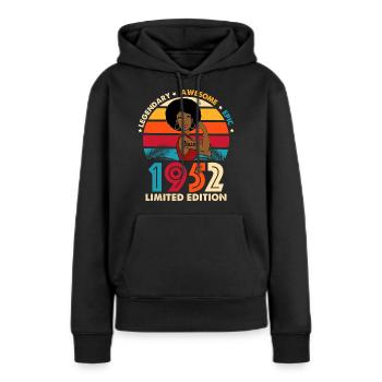 Afro Women's Birthday 1952 limited edition - Women’s Premium Organic Hoodie - black - Front - Julia (174cm)