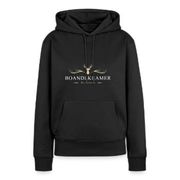 Boandlkramer Bayern Bayerisch Boarisch Spruch - Frauen Premium Bio Hoodie - Schwarz - Vorne - Julia (174cm)