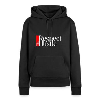 Bousculade Affaires Liberté Travail acharné Poursuite des rêves - Sweat à capuche Premium bio Femme - noir - Devant - Julia (174cm)