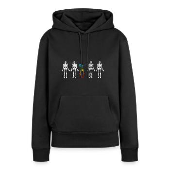 Dab Gay Pride - Sweat à capuche Premium bio Femme - noir - Devant - Julia (174cm)