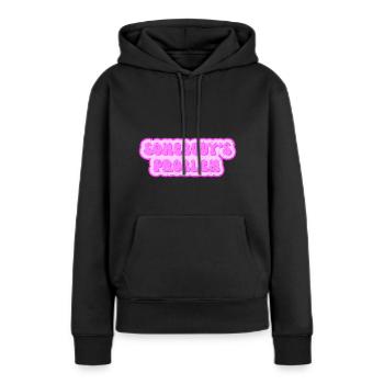 Somebodys Problem - Problem von jemand - Frauen Premium Bio Hoodie - Schwarz - Vorne - Julia (174cm)