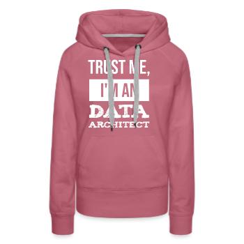 Architecte de données Technicien de données Informatique - Sweat à capuche Premium bio Femme - mauve - Devant - Isabella (175cm)