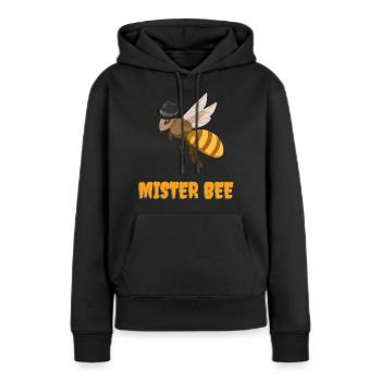 Mister Bee - Frauen Premium Bio Hoodie - Schwarz - Vorne - Julia (174cm)
