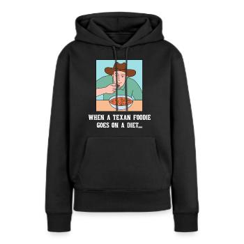 Diät in Texas Design für stolze Texaner - Frauen Premium Bio Hoodie - Schwarz - Vorne - Julia (174cm)