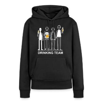 Drinking Team saufen betrinken Sauf Crew Männertag - Frauen Premium Bio Hoodie - Schwarz - Vorne - Julia (174cm)