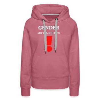 Gendern Anti Gendern - Frauen Premium Bio Hoodie - Malve - Vorne - Isabella (175cm)