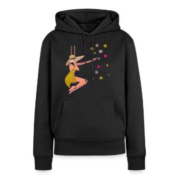 Spring - Women’s Premium Organic Hoodie - black - Front - Julia (174cm)