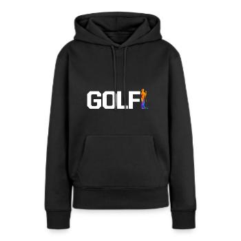 Golf Golfeur Cadeau Golf Club de golf - Sweat à capuche Premium bio Femme - noir - Devant - Julia (174cm)