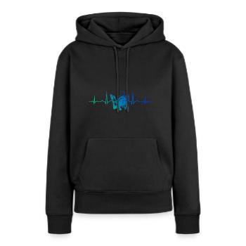 Scuba Diver Scuba Diver Diver Diving - Sweat à capuche Premium bio Femme - noir - Devant - Julia (174cm)