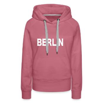 Berlin Souvenir Deutschland Geschenk Skyline - Frauen Premium Bio Hoodie - Malve - Vorne - Isabella (175cm)