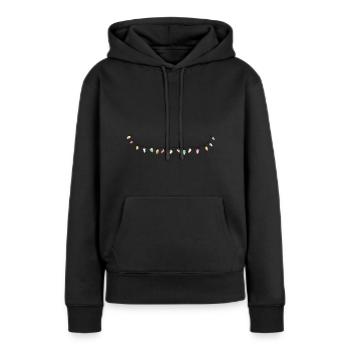 String of lights icon - Women’s Premium Organic Hoodie - black - Front - Julia (174cm)
