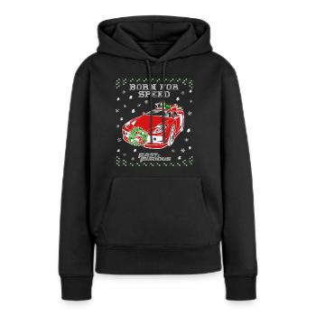 Fast and Furious Dom Born For Speed Ugly Christmas - Sweat à capuche Premium bio Femme - noir - Devant - Julia (174cm)