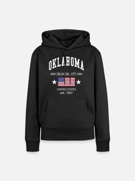 Oklahoma - Frauen Premium Bio Hoodie - Schwarz