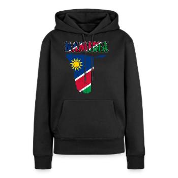 Namibia - Women’s Premium Organic Hoodie - black - Front - Julia (174cm)