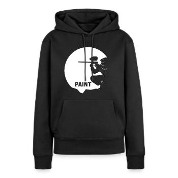 Gotcha Paintball Marqueur de joueur de paintball - Sweat à capuche Premium bio Femme - noir - Devant - Julia (174cm)