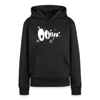 Oups - Sweat à capuche Premium bio Femme - noir - Devant - Julia (174cm)