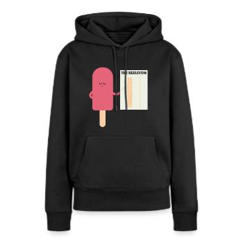 Skeleton Ice | funny pictures, funny sayings - Women’s Premium Organic Hoodie - black - Front - Julia (174cm)
