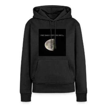Mond - Frauen Premium Bio Hoodie - Schwarz - Vorne - Julia (174cm)