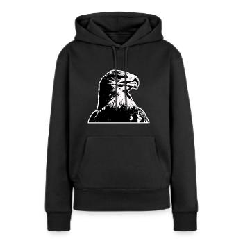 Der Adler ein stolzer selbstbewusster Greifvogel - Frauen Premium Bio Hoodie - Schwarz - Vorne - Julia (174cm)
