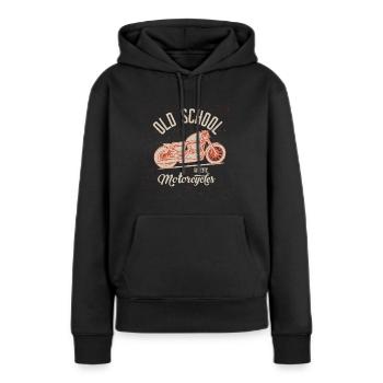 Bobber // Custom // Moto - Sweat à capuche Premium bio Femme - noir - Devant - Julia (174cm)