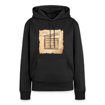 Vintage Filmklappe - Film Regisseur, Schauspieler. - Frauen Premium Bio Hoodie - Schwarz - Vorne - Julia (174cm)