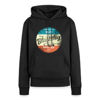 Blackdog Motor Oil - Women’s Premium Organic Hoodie - black - Front - Julia (174cm)