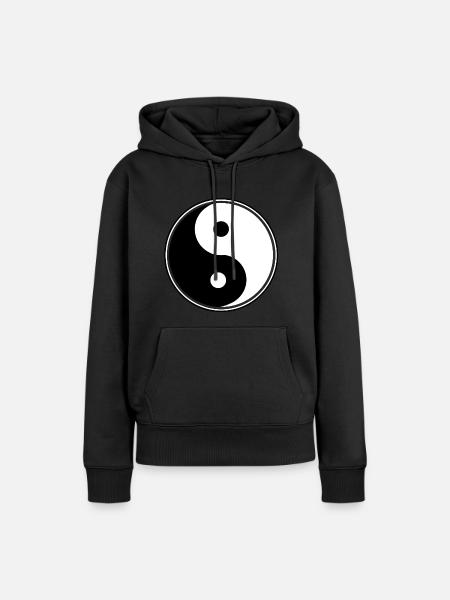 Yin Yang - Frauen Premium Bio Hoodie - Schwarz