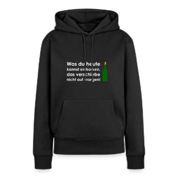 Wein Korken - Frauen Premium Bio Hoodie - Schwarz - Vorne - Julia (174cm)