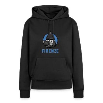 Florenz - Frauen Premium Bio Hoodie - Schwarz - Vorne - Julia (174cm)