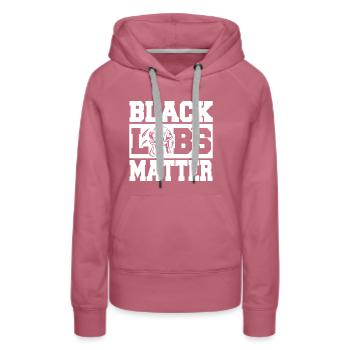 Labrador - Women’s Premium Organic Hoodie - mauve - Front - Isabella (175cm)