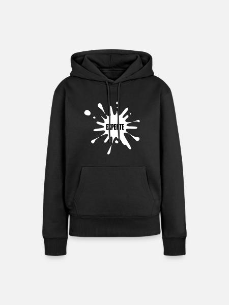 Experte - Frauen Premium Bio Hoodie - Schwarz