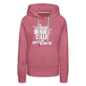 Border Collie - Sweat à capuche Premium bio Femme - mauve - Devant - Isabella (175cm)