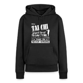 Tai Chi - Frauen Premium Bio Hoodie - Schwarz - Vorne - Julia (174cm)
