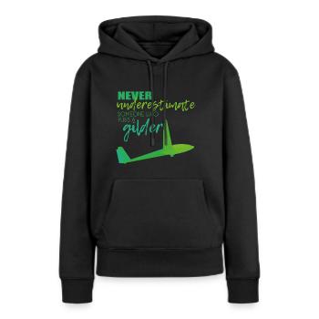 Segelfliegen Segelflieger - Frauen Premium Bio Hoodie - Schwarz - Vorne - Julia (174cm)