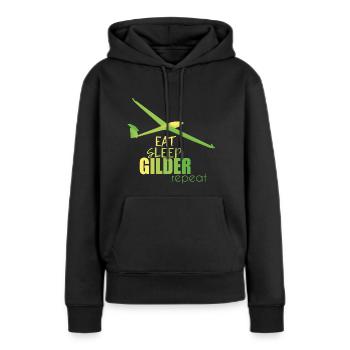 Segelfliegen Segelflieger - Frauen Premium Bio Hoodie - Schwarz - Vorne - Julia (174cm)