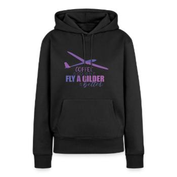 Segelfliegen Segelflieger - Frauen Premium Bio Hoodie - Schwarz - Vorne - Julia (174cm)