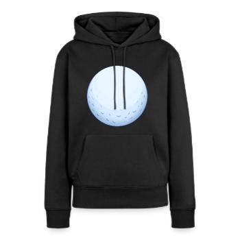 Balle de golf - Sweat à capuche Premium bio Femme - noir - Devant - Julia (174cm)