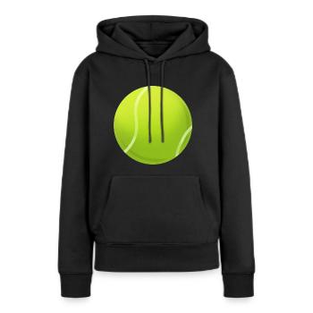 Balle de tennis - Sweat à capuche Premium bio Femme - noir - Devant - Julia (174cm)