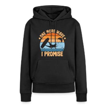 Kitesurfing eine welle noch kitesurfer outfit - Frauen Premium Bio Hoodie - Schwarz - Vorne - Julia (174cm)