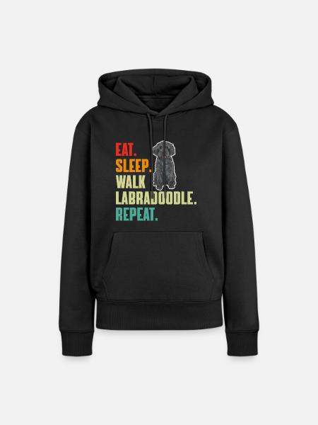 Labradoodle Hund - Frauen Premium Bio Hoodie - Schwarz