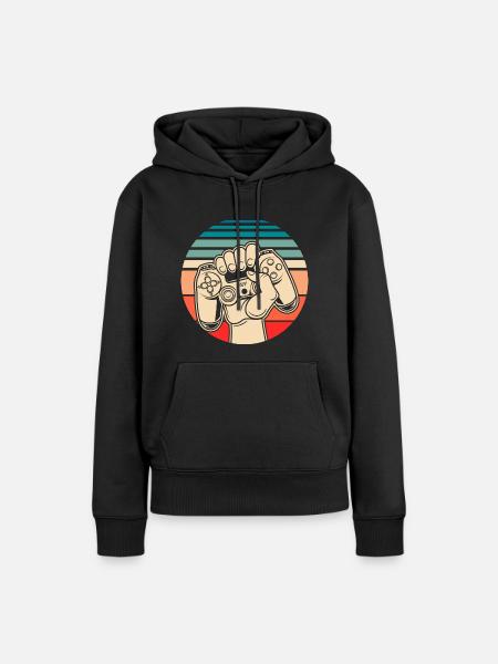 Gaming - Frauen Premium Bio Hoodie - Schwarz