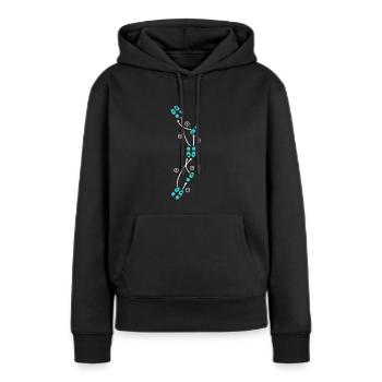 Walzer Schrittfolge für Männer - Frauen Premium Bio Hoodie - Schwarz - Vorne - Julia (174cm)