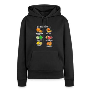 Sechs Arten von Zitrusfrüchten - Frauen Premium Bio Hoodie - Schwarz - Vorne - Julia (174cm)